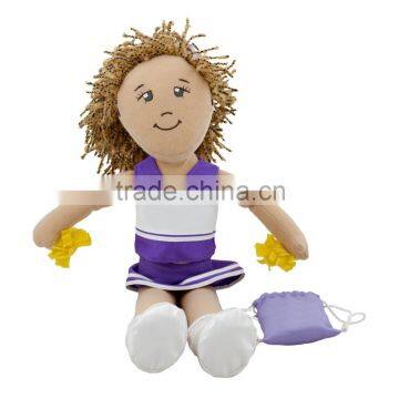 St knit hair with plush type girl doll popalur school toys safely not wool toys