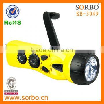 Handcrank LED Flashlight FM Radio photo-2