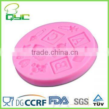 ABC Letter Silicone Fondant and Gum Paste Mold Silicone Resin