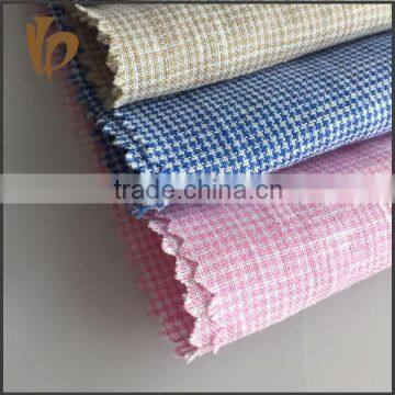 100% linen fabric yarn dyed plaid checks fabric for men shirt 21S*21S / 130GSM