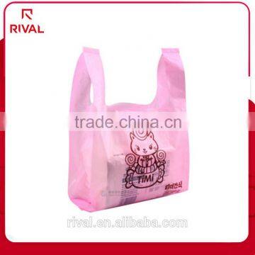 High Quality Biodegradable Transparent Plastic T-shirt bag supplier