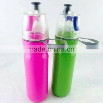 New 600 ml heat protection outdoor sport bottle double spary bottle multifuctional bottle