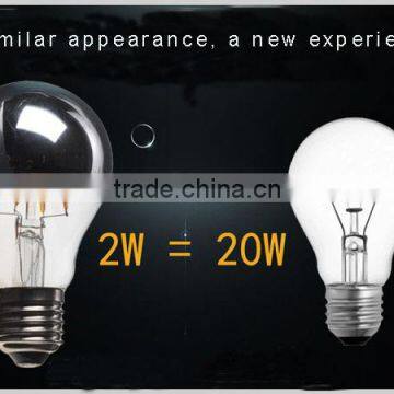 Shadowless Led Bulb Dimmable Mirror Silver Cover A60 2w 4W 5W 6W 8W Filament Edison Bulb Quality Choice photo-3