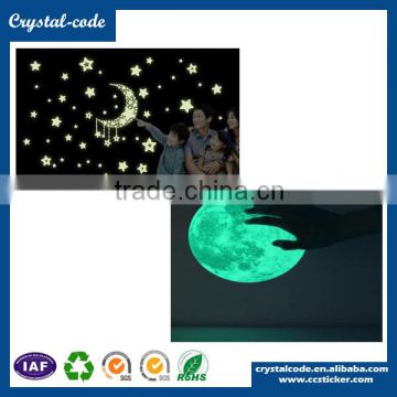 Eco-friendly customized size glow in the dark sticker for wall decoration