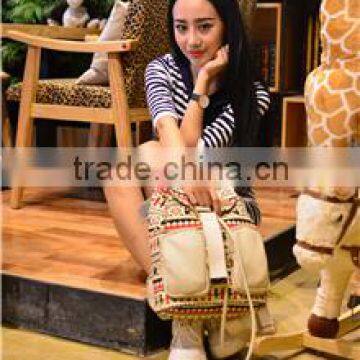 Folk Women Backpack Fashionable Canvas Bags photo-2