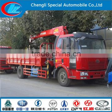 China brand crane mounted truck FAW 4x2 Good quality mobile crane