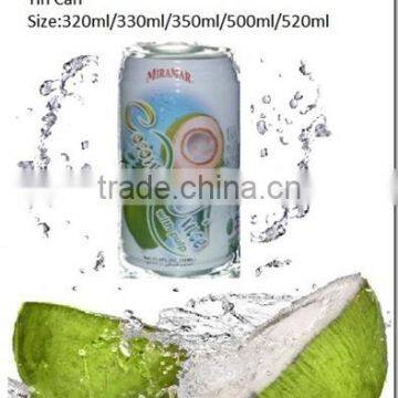 Good coconut water drink in tin can OEM private label 330ml 520ml