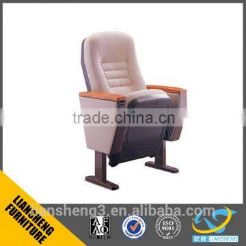 Popular ergonomic design fabric auditorium chair with fixed aluminium alloy base