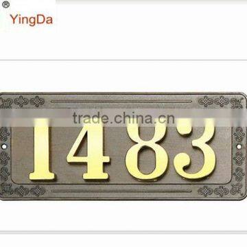 high quality alloy door number plate/room number plate