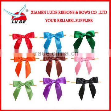 hot sale ribbon bow with twist tie for packing