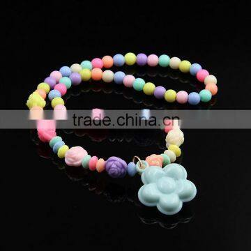 Fashion DIY Jewelry Handmade Multicolor Acrylic Children Baby Kids Beads Strand Charm Necklaces