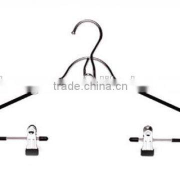The HEAD metal hanger of chrome plated hanger flooding plastic with clips