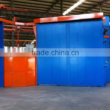 4-Arm 5-Station rotomolding machine for plastic and rubber hollow container tank producing