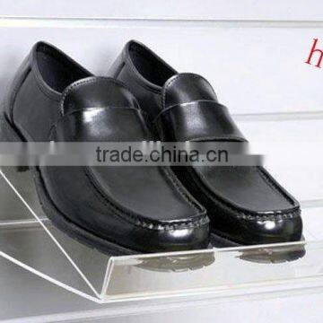 High quality clear wall mounted shoe rack, acrylic shoe display for shop