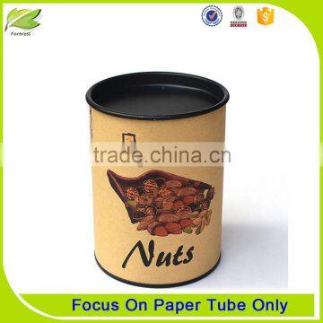 100% Recycled Kraft Paper tube for Nuts Packaging