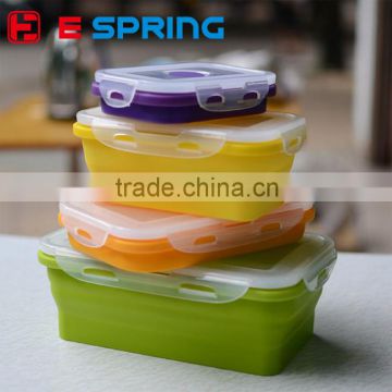 4 pack Collapsible Expandable Silicone Lunch Box