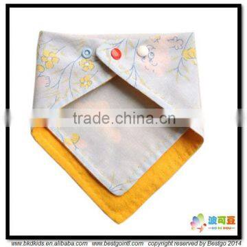 BKD yellow cotton baby bibs bandana