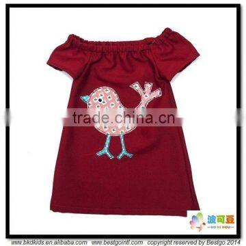 BKD 2015 baby girl dresses with Applique from baby clothes factory