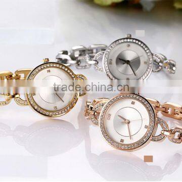 Hot Sale Factory Ladies Gold Color Analog Quartz Bracelet Watches