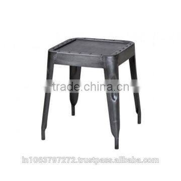 Small Stool Raw Metal