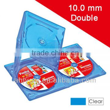 10.0MM Clear / Blue Colors Double PP CD Box/CD Case