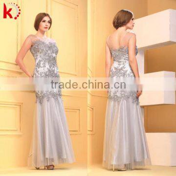 Hot Sale Enchanting Style Cap Sleeve Formal Evening Dress Applique Sequins Sexy Backless Beautiful Womens Party Dresses