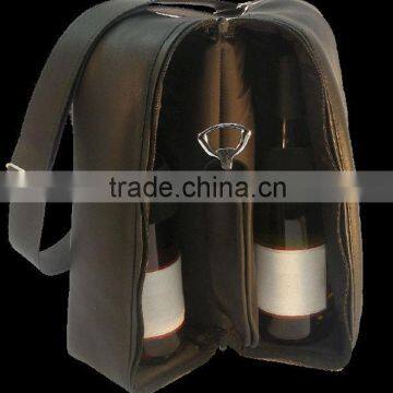 Two bottle Wine Carrying Case Leather Wine Box