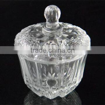 420ml clear glass bell jar with base of sugar