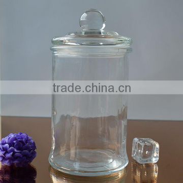 23oz Storage glass bottle with glass cover for sale