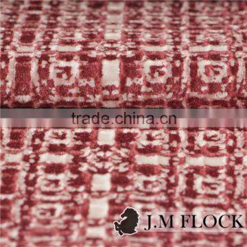 Top quality flocking printed jacquard velvet sofas fabric in printed