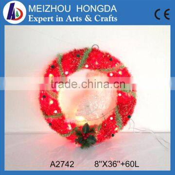 Christmas Occasion Decorated Christmas Led Light Garland Wreath photo-6