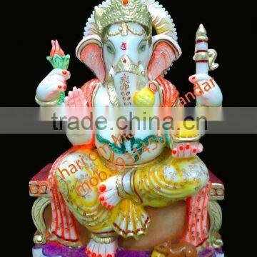 marble god ganesha stone statue