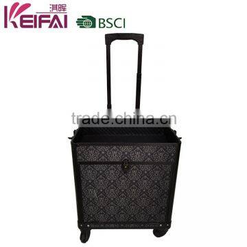 Black Color Professional Beauty Case Trolley With Drawers