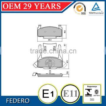 100% OEM quality D191 rear brake pad with e mark