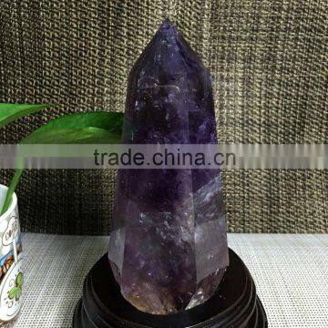 Charming natural rock amethyst crystal point wand for sale
