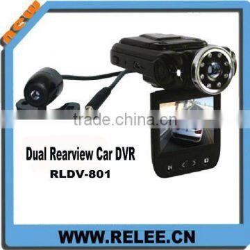 Hot Sale!!!RLDV-801 Dual Lens Double Camera Car DVR Car Black Box