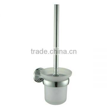 chrome wall mounted toilet brush holder with fosted glassZ7157