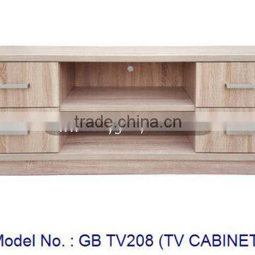 Modern Wooden Tv Cabinet With Drawers, Small Tv Stand With Showcase, Simple Living Room Furniture