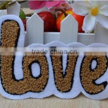 Embroidery chenille letter love patches