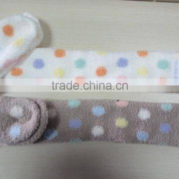 Jacquard Dots Heart Stripe Colorful Fluffy High Socks photo-2