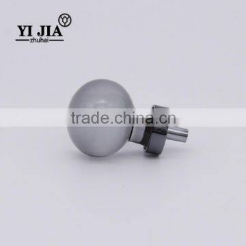 1 3/8 Inch Zinc Alloy Gray Color Chrome Plated Glass Crystal Knob photo-6