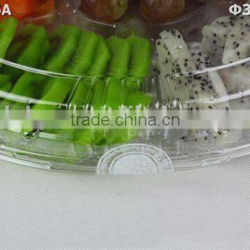 Cheap Disposable 6 Compartment Fruit Packing Plastic Plates