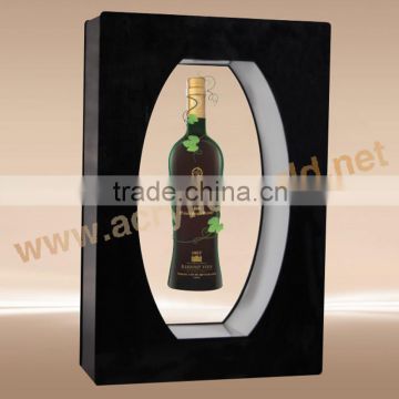 acrylic magnetic bottle display stand/magnetic floating wine display stands/magnetic pop up display