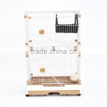 PawHut Brown Multi-level Pet Cage