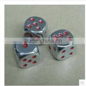 new coming high quality sliver dice,electroplating game dice