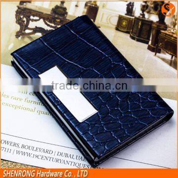 Royalblue crocodile PU leather name card case /card holder with good handfeeling