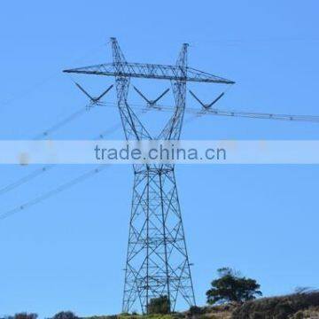 double circuit galvanised steel tower for electricity transmission line