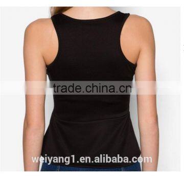 Basic Sleeveless Peplum Top Elegant Woman Blouses photo-3