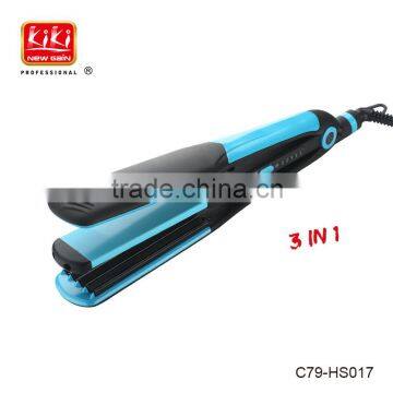 Super Quality 2 In 1 Professional Hair Straightener with flat plates and wave plates