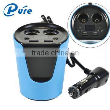 2 USB Ports and 2 Cigarete Socket Car Power Adapter photo-5